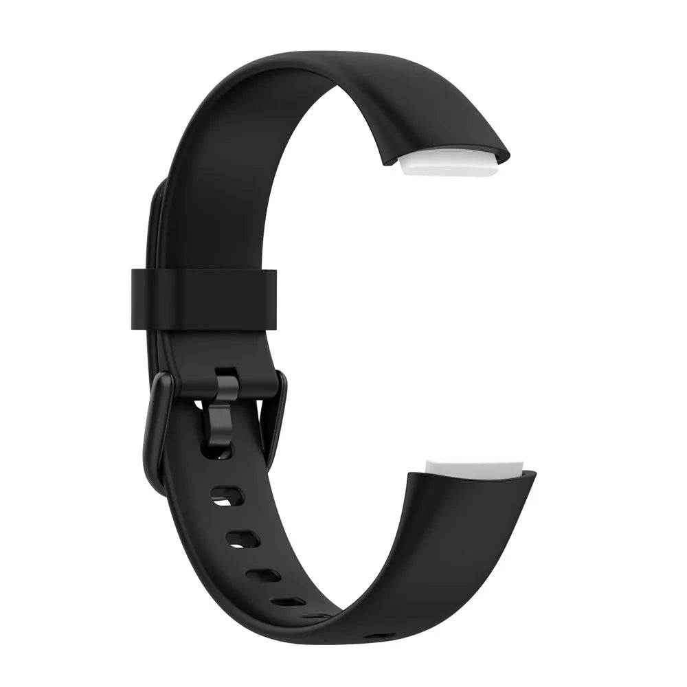 Replacement Silicone Adjustable Watch Band Wrist Strap for Fitbit Luxe, Size: L - Black - 5