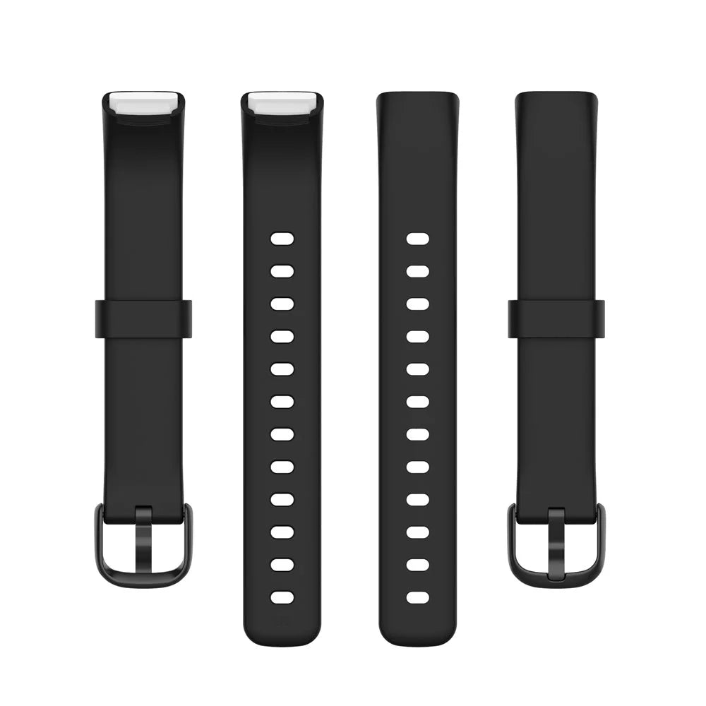 Replacement Silicone Adjustable Watch Band Wrist Strap for Fitbit Luxe, Size: L - Black - 6