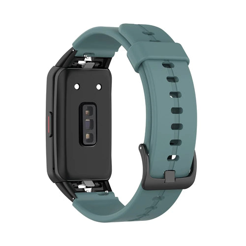 Silicone Adjustable Smart Watch Band Replacement Wrist Strap for Huawei Band 6 / Honor Band 6 / Band 7 - Cyan - 1
