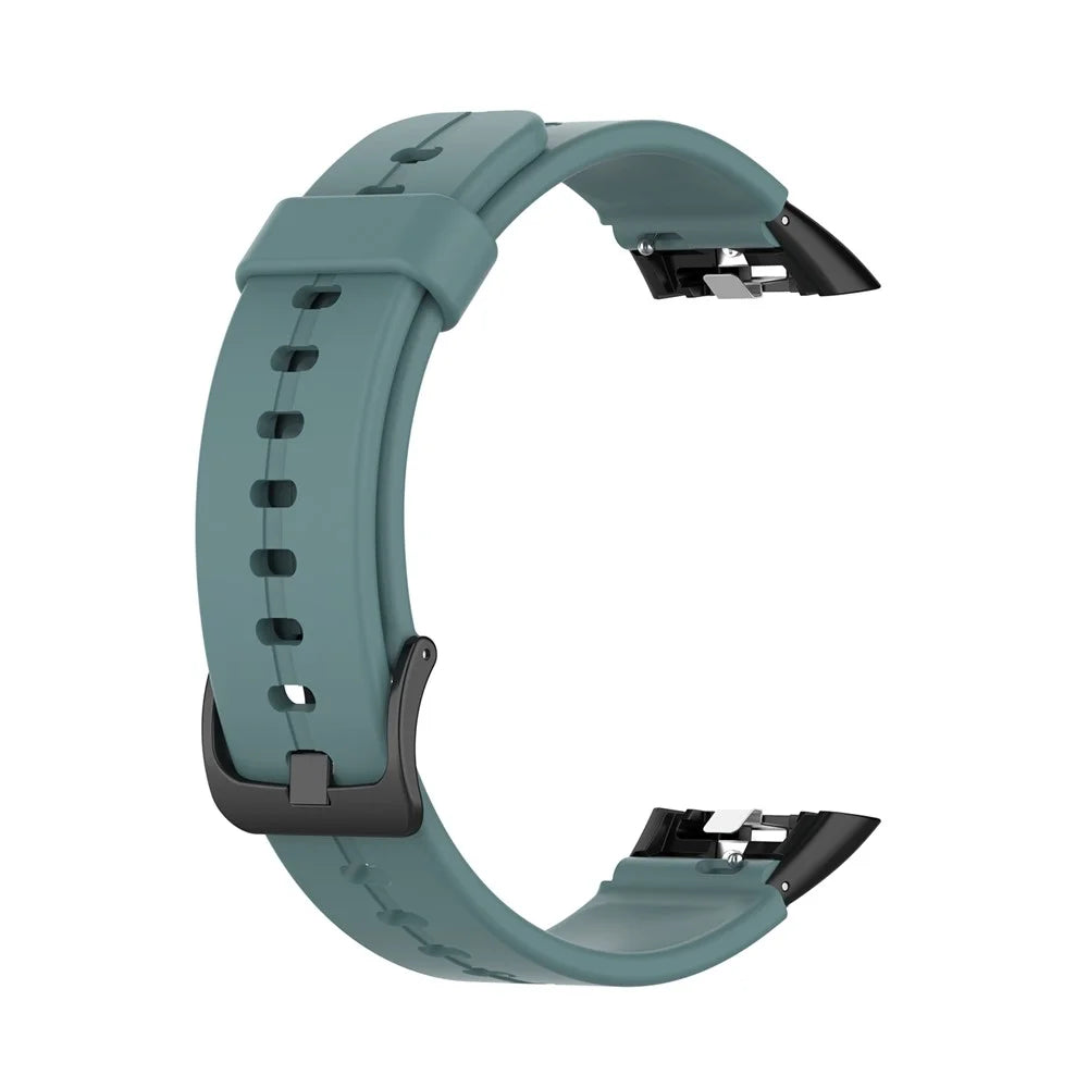 Silicone Adjustable Smart Watch Band Replacement Wrist Strap for Huawei Band 6 / Honor Band 6 / Band 7 - Cyan - 3