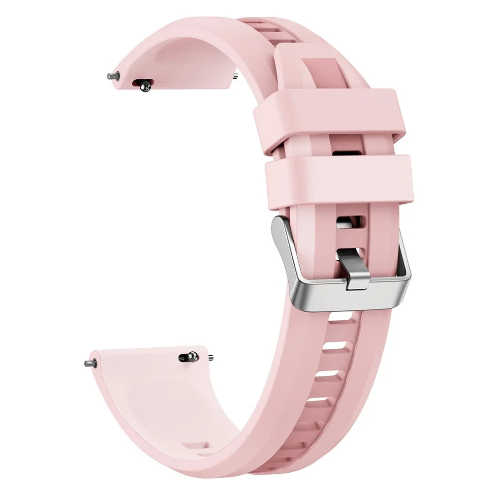 22mm Watch Band For Huawei Watch GT 6 46mm  /  Garmin Forerunner 570 47mm  /  970  /  265  /  255  /  745 Silicone Strap - Pink - 2