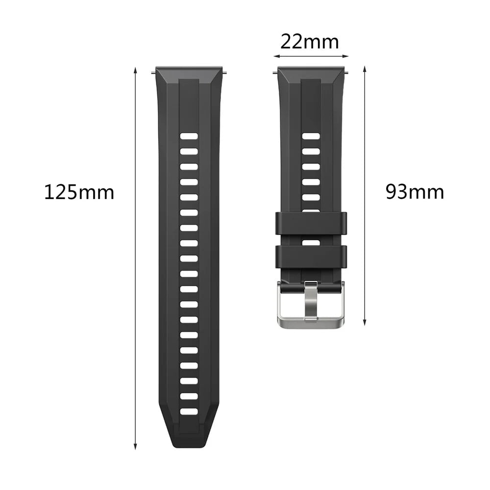 22mm Watch Band For Huawei Watch GT 6 46mm  /  Garmin Forerunner 570 47mm  /  970  /  265  /  255  /  745 Silicone Strap - Pink - 6