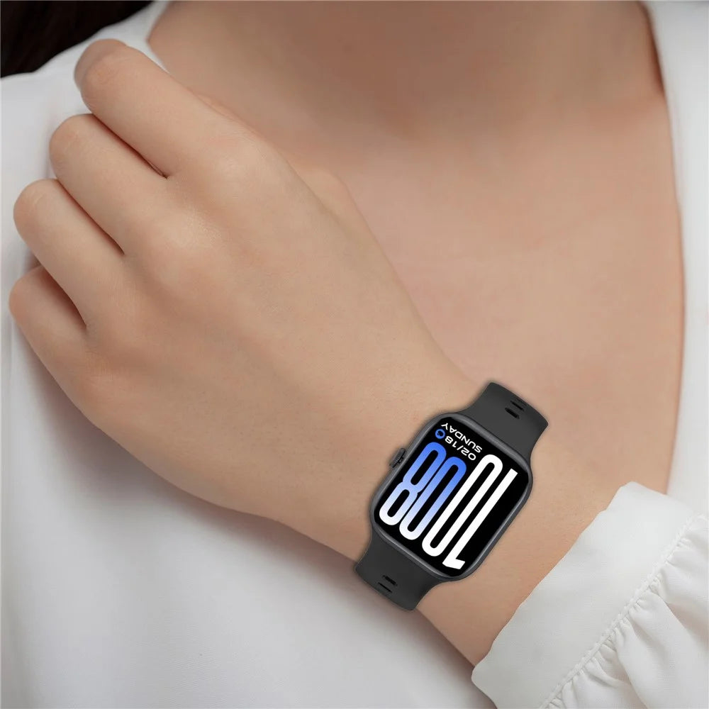 Lightweight Silicone Strap for vivo Watch GT 2 / iQOO Watch GT 2 Adjustable Replacement Watch Band - Black - 7