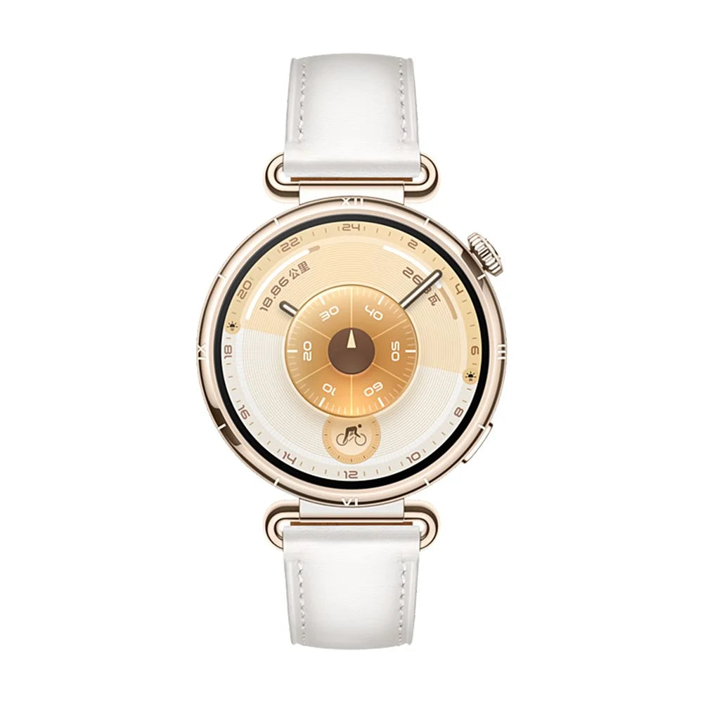 18mm Genuine Leather Strap for Huawei Watch GT 6 / 5 / 4 41mm / Garmin Venu 3S Adjustable Watch Band - White - 3