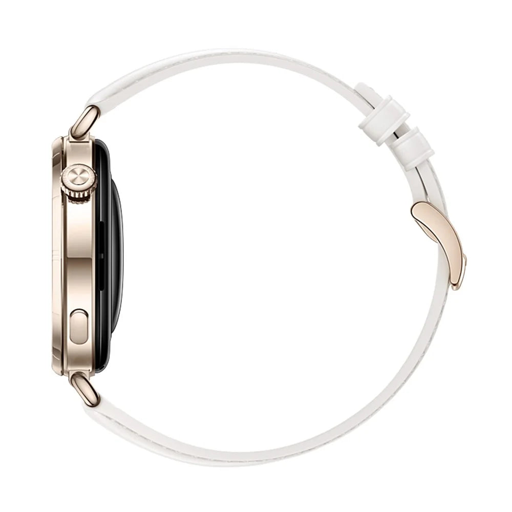 18mm Genuine Leather Strap for Huawei Watch GT 6 / 5 / 4 41mm / Garmin Venu 3S Adjustable Watch Band - White - 4
