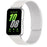 For Samsung Galaxy Fit3 Soft Magnetic Silicone Strap Litchi Texture Design Watch Band - White - 2