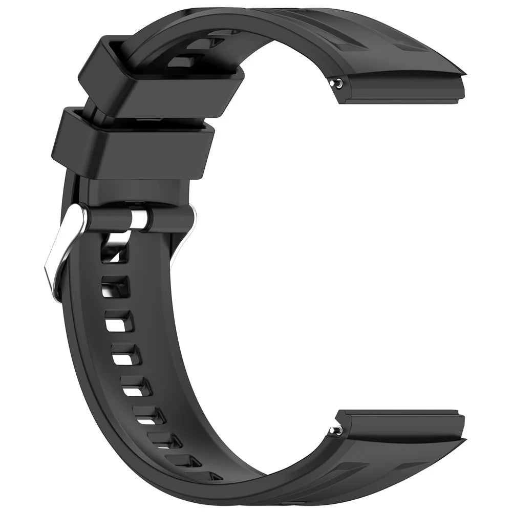For Huawei Watch GT 6 Pro 46mm Wrist Band Soft Silicone Watch Strap with Quick Release Spring Bars - Black - 4