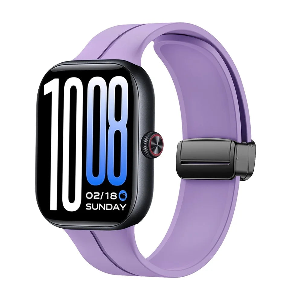 For vivo Watch GT 2 / iQOO Watch GT 2 Silicone Watch Band Magnetic Folding Clasp Replacement Strap - Purple - 3
