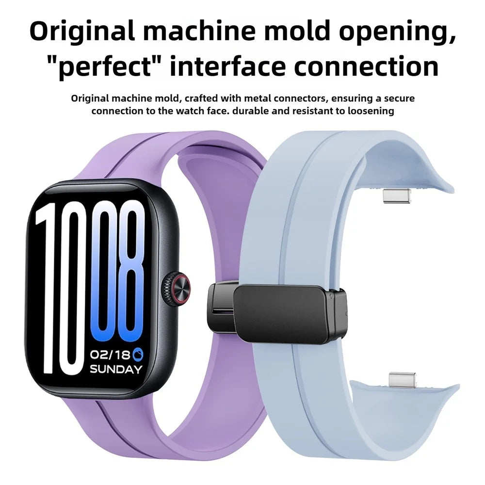 For vivo Watch GT 2 / iQOO Watch GT 2 Silicone Watch Band Magnetic Folding Clasp Replacement Strap - Purple - 4
