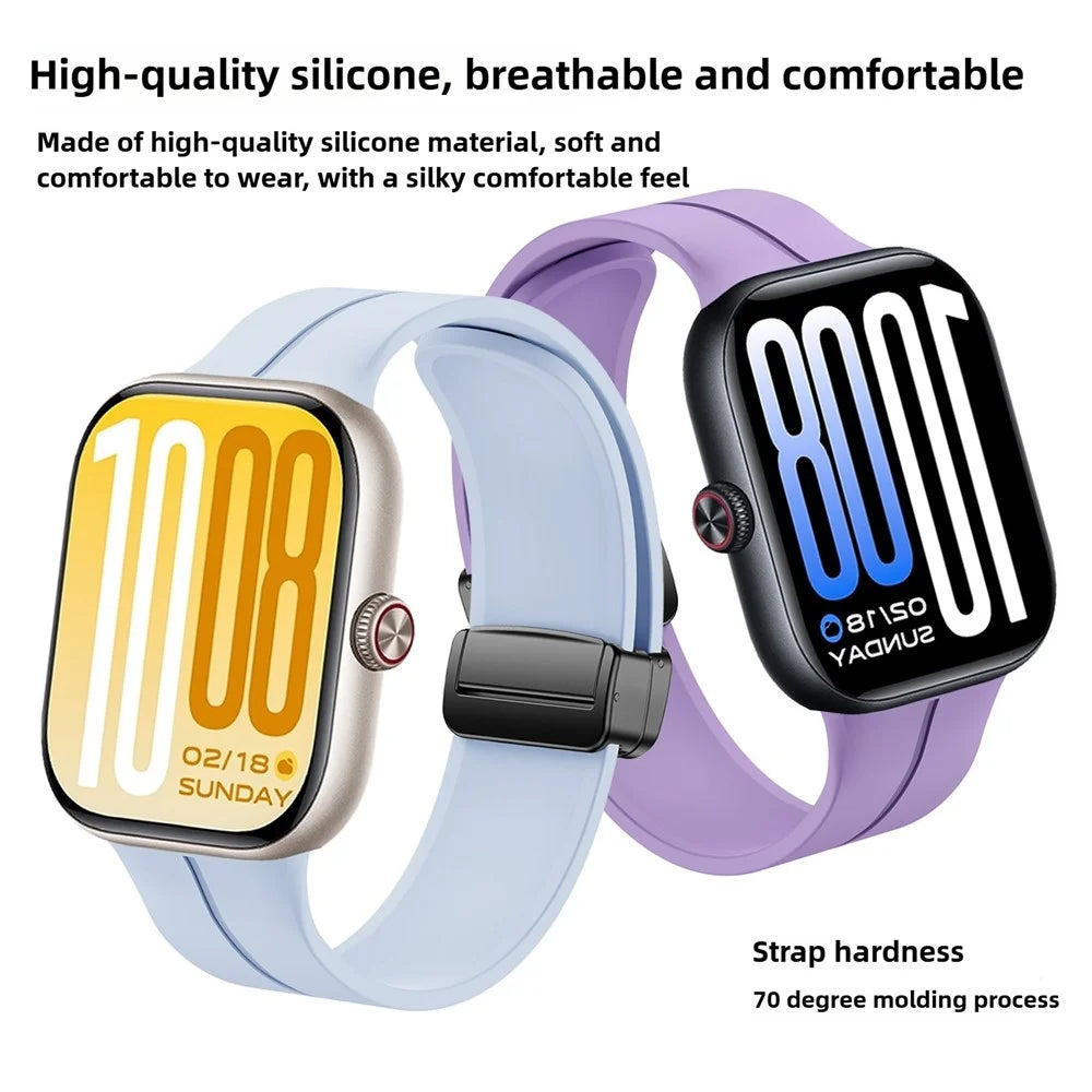 For vivo Watch GT 2 / iQOO Watch GT 2 Silicone Watch Band Magnetic Folding Clasp Replacement Strap - Purple - 6