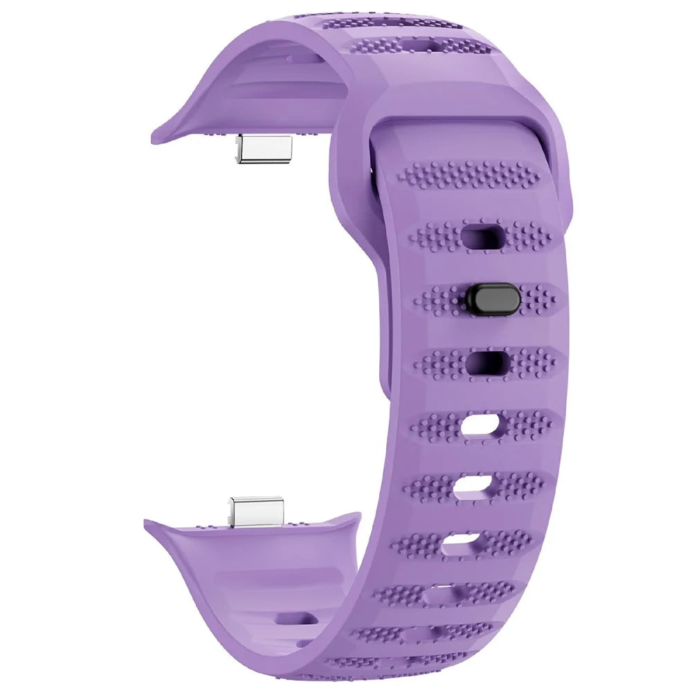 For vivo Watch GT 2 / iQOO Watch GT 2 Textured Silicone Band Solid Color Reverse Buckle Watch Strap - Purple - 1