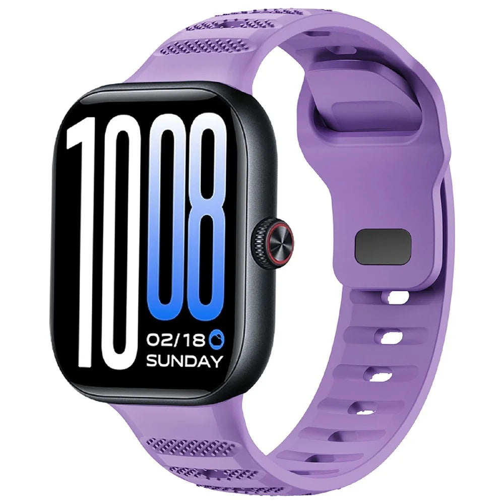 For vivo Watch GT 2 / iQOO Watch GT 2 Textured Silicone Band Solid Color Reverse Buckle Watch Strap - Purple - 2