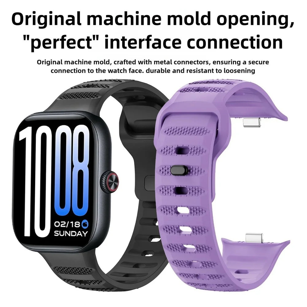 For vivo Watch GT 2 / iQOO Watch GT 2 Textured Silicone Band Solid Color Reverse Buckle Watch Strap - Purple - 4