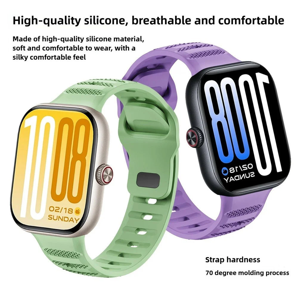 For vivo Watch GT 2 / iQOO Watch GT 2 Textured Silicone Band Solid Color Reverse Buckle Watch Strap - Purple - 7