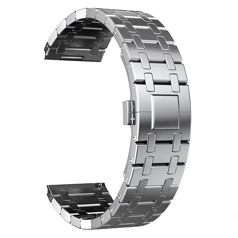 22mm Titanium Alloy Band for Huawei Watch GT 6 / 6 Pro / 5 / 5 Pro / 4 / 3 / 2 46mm Butterfly Clasp Watch Strap - Silver - 1