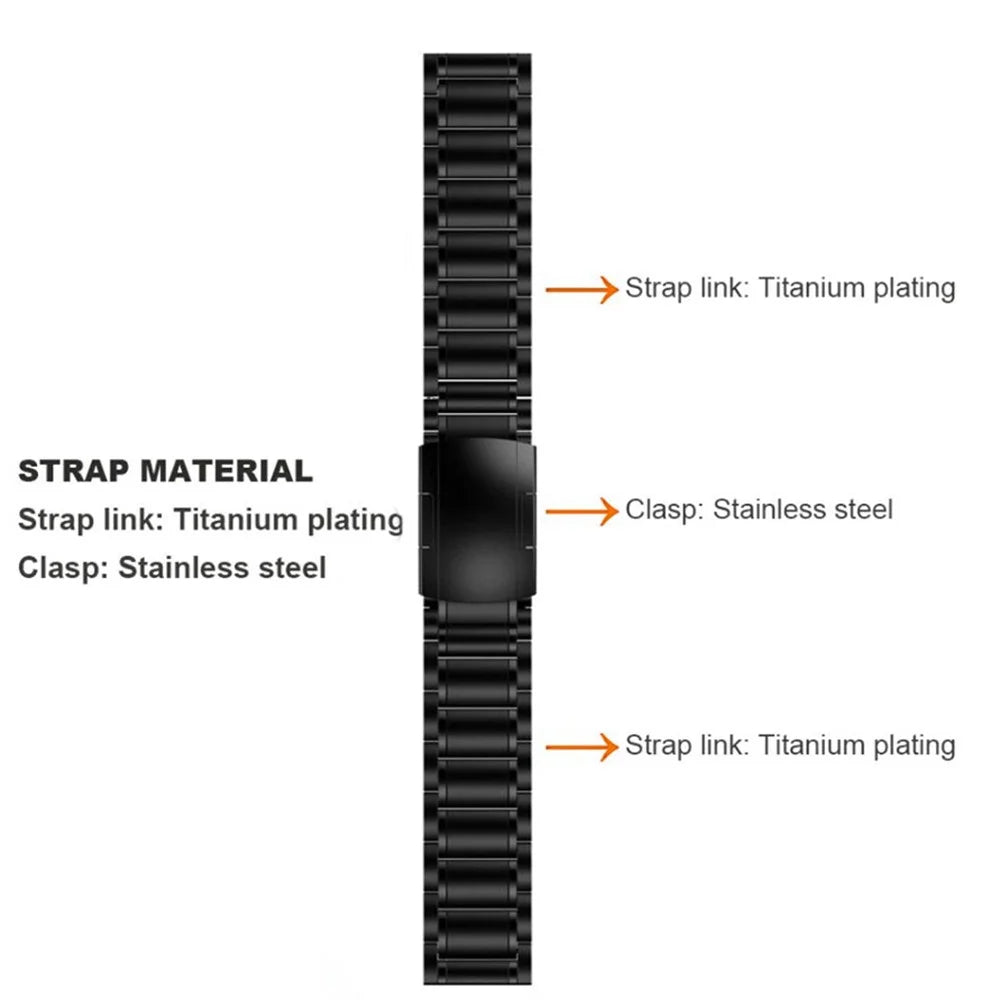 22mm 5-Bead Titanium Alloy Band for Huawei Watch GT 6 / 6 Pro / 5 / 5 Pro / 4 / 3 / 2 46mm Replacement Watch Strap - Black - 3