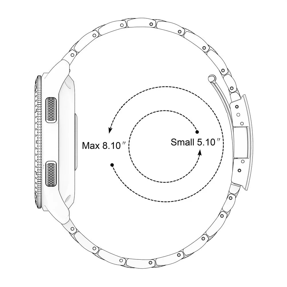 22mm 5-Bead Titanium Alloy Band for Huawei Watch GT 6 / 6 Pro / 5 / 5 Pro / 4 / 3 / 2 46mm Replacement Watch Strap - Black - 4