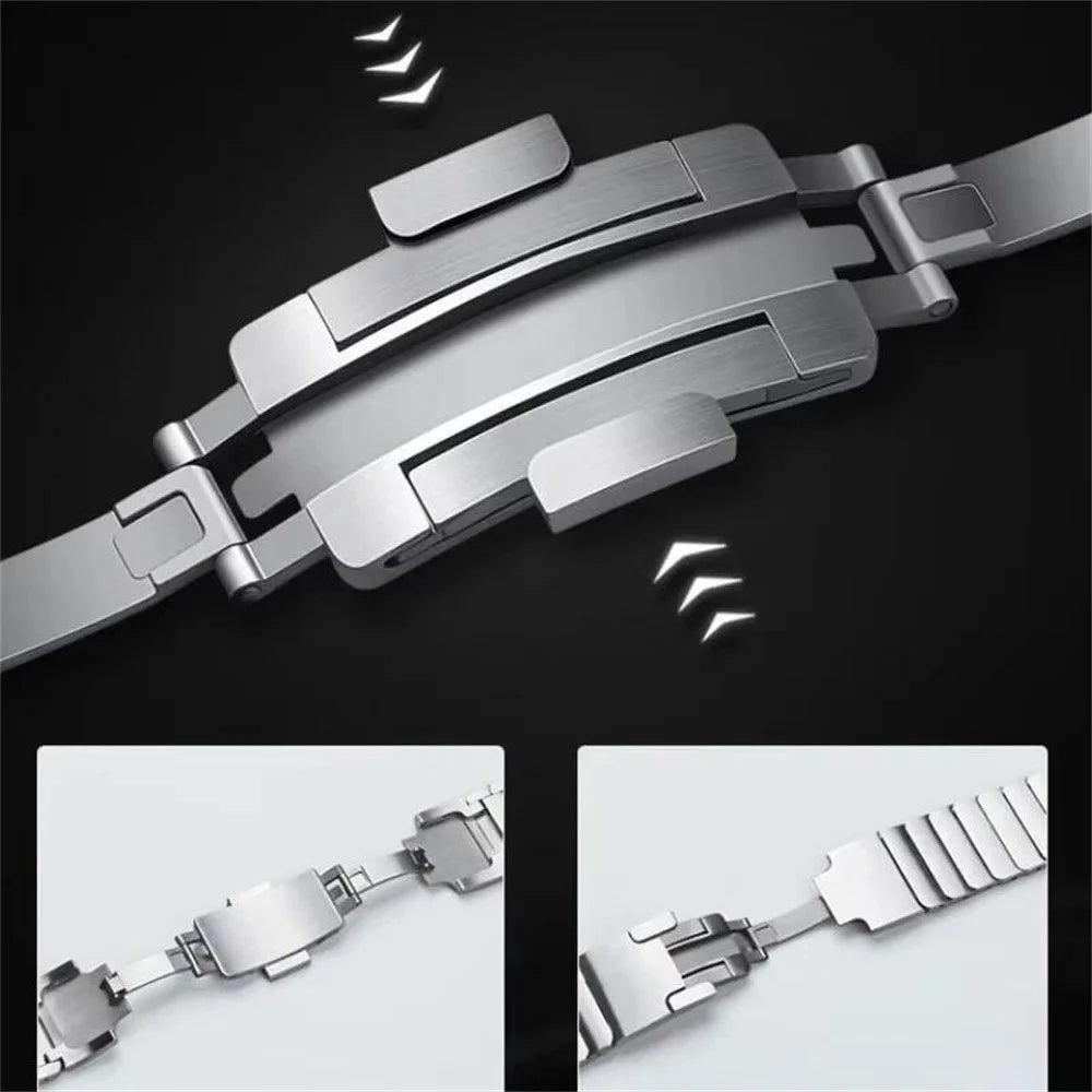 For vivo Watch GT / iQOO Watch GT Replacement Strap 1-Bead Titanium Alloy Watch Band - Silver - 4
