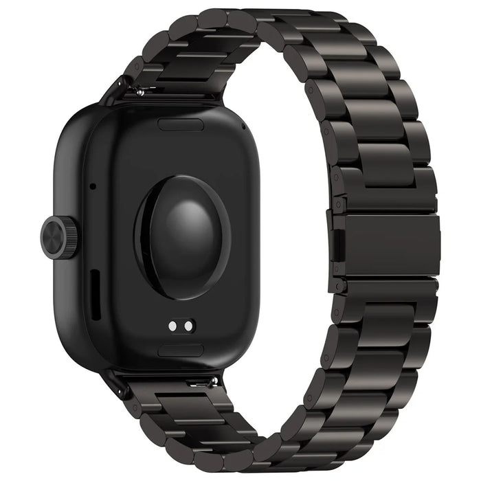 Watch Band for vivo Watch GT / iQOO Watch GT Titanium Alloy 3-Bead Wrist Strap - Black - 1