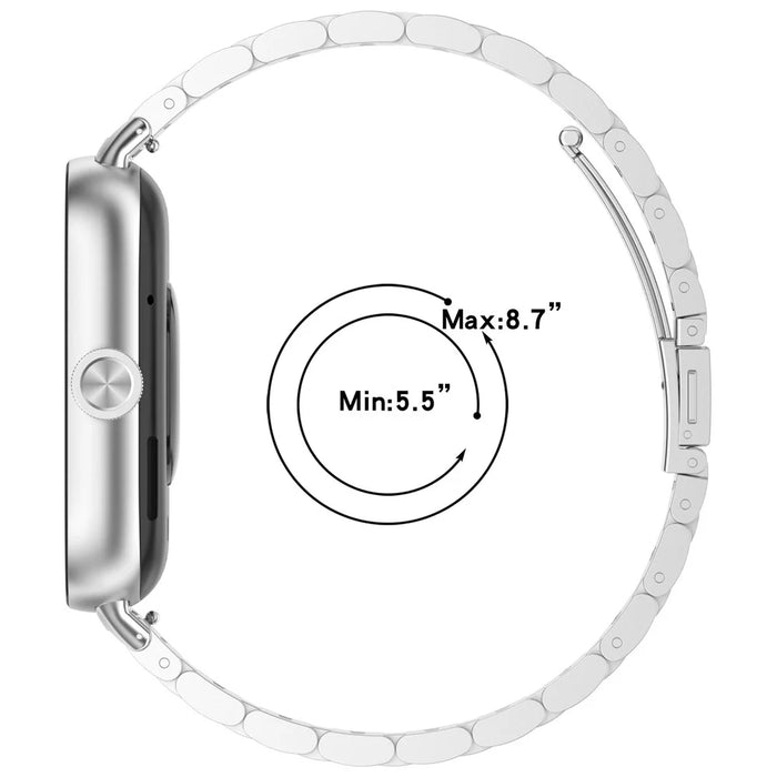 Watch Band for vivo Watch GT / iQOO Watch GT Titanium Alloy 3-Bead Wrist Strap - Black - 6