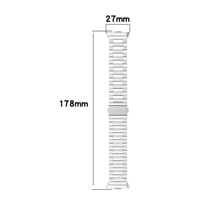 Watch Band for vivo Watch GT / iQOO Watch GT Titanium Alloy 3-Bead Wrist Strap - Black - 7