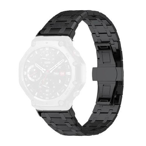 Titanium Alloy Band for Huami Amazfit T-Rex 3 Butterfly Clasp Watch Strap - Black - 1