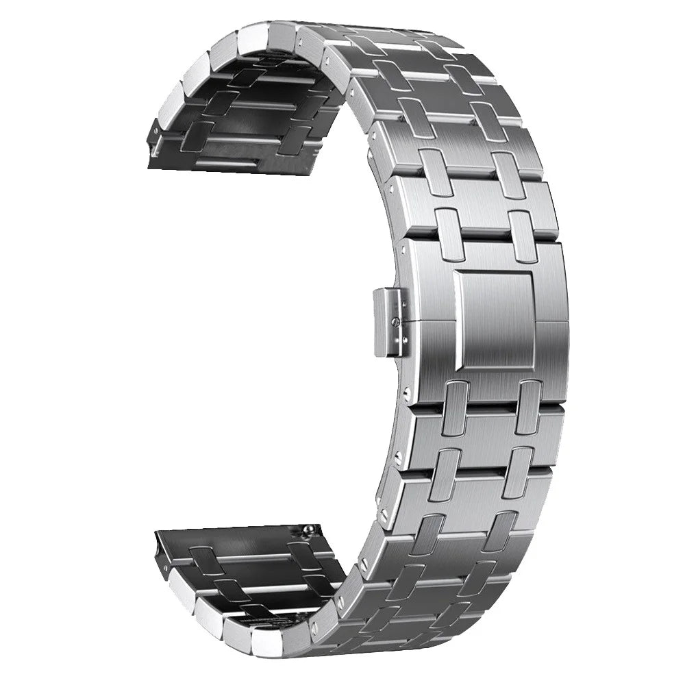Titanium Alloy Watch Band for Apple Watch Series 11 10 42mm  /  9 8 7 41mm  /  SE3 SE2 SE 6 5 4 40mm  /  3 2 1 38mm Butterfly Clasp Replacement Strap - Silver - 2