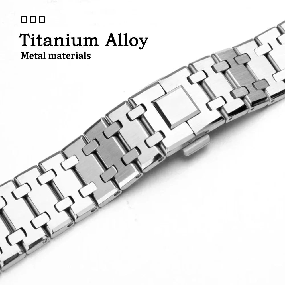 Titanium Alloy Watch Band for Samsung Galaxy Watch8 44mm / 40mm / 8 Classic 46mm Butterfly Clasp Replacement Strap - Silver - 6