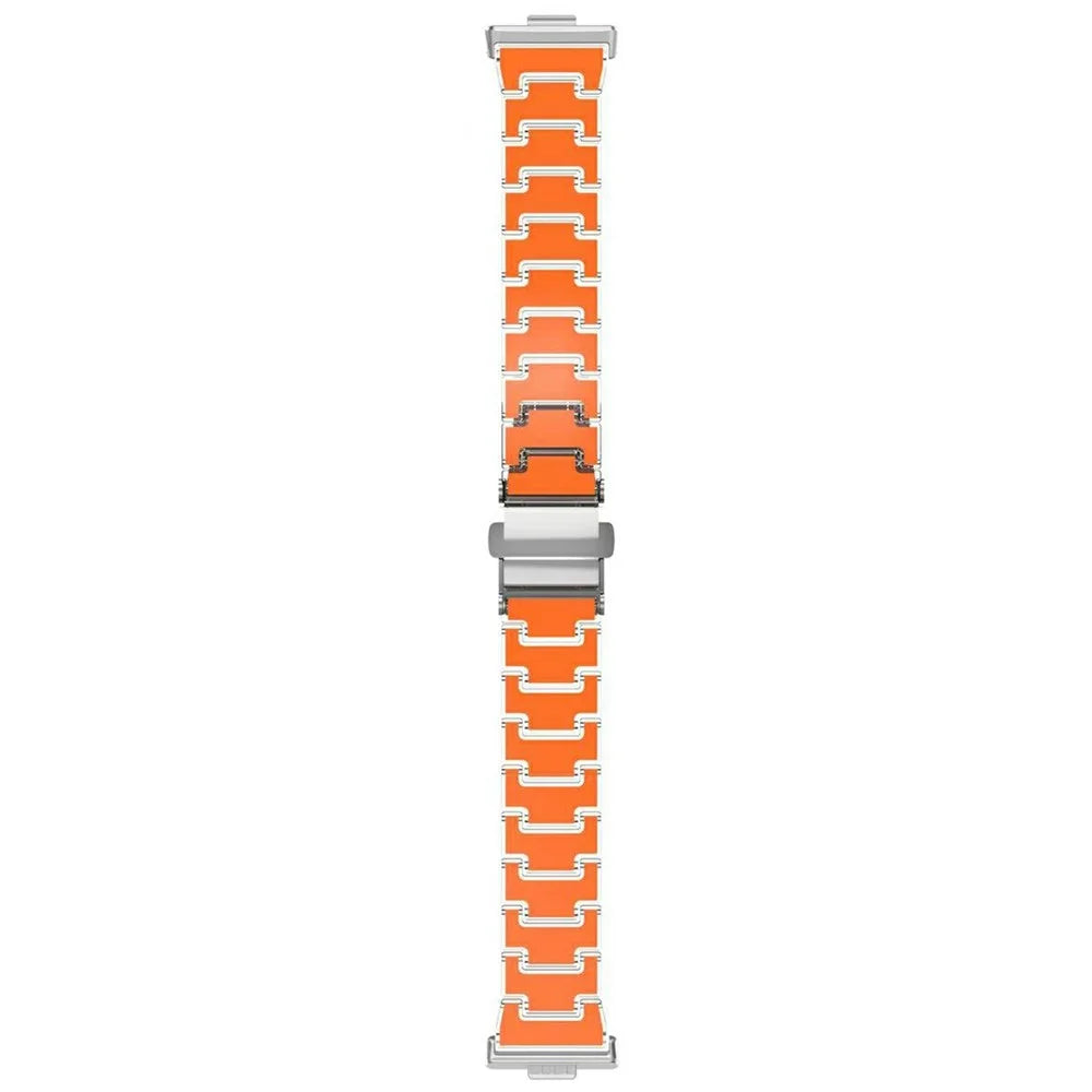 Lucky Color Design Watch Band for Huawei Watch Fit 4 Pro  /  4  /  3 Replacement PC Strap with Stainless Steel Buckle - Orange - 1
