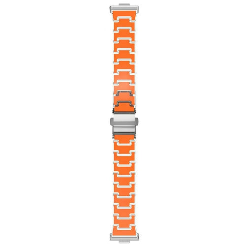 Lucky Color Design Watch Band for Huawei Watch Fit 4 Pro  /  4  /  3 Replacement PC Strap with Stainless Steel Buckle - Orange - 1