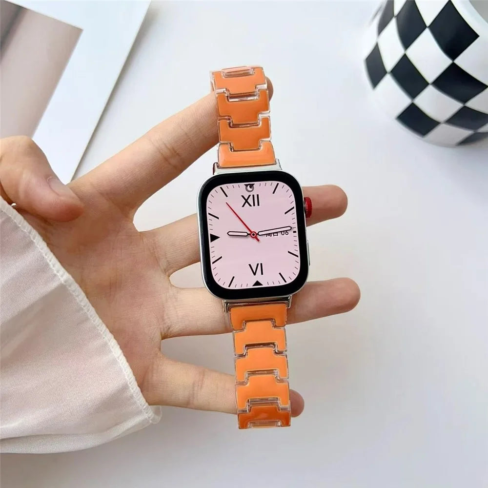 Lucky Color Design Watch Band for Huawei Watch Fit 4 Pro  /  4  /  3 Replacement PC Strap with Stainless Steel Buckle - Orange - 3
