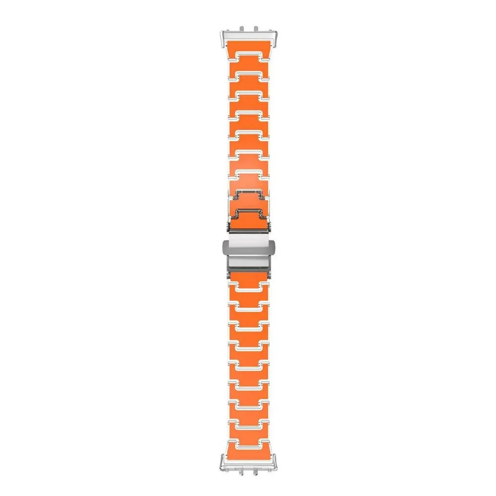 Lucky Color Design Watch Band for Samsung Galaxy Fit3 Replacement PC Strap with Stainless Steel Buckle - Orange - 1