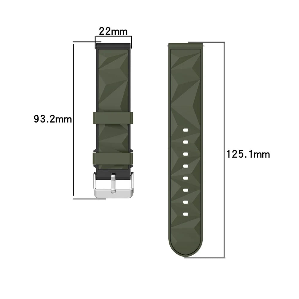22mm Dual Color Watch Strap for Samsung Galaxy Watch3 45mm / Watch 46mm / Gear S3 Classic / S3 Frontier Adjustable Silicone Band - White / Black - 6