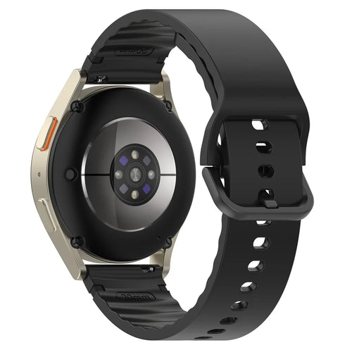 22mm Silicone Band for Garmin Forerunner 570 47mm / Forerunner 970 / 265 / 255 Quick Release Replacement Watch Strap - Black - 1