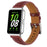 For Samsung Galaxy Fit3 Genuine Leather Watch Band Color Thread Adjustable Wristband - Wine Red - 2