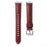 For Samsung Galaxy Fit3 Genuine Leather Watch Band Color Thread Adjustable Wristband - Wine Red - 3