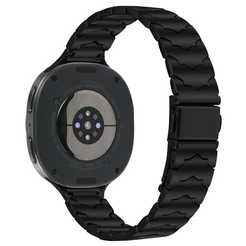 Bat Design Black Watch Strap for Samsung Galaxy Watch8 44mm / 40mm / 8 Classic 46mm Stainless Steel Adjustable Band with Folding Clasp - 1
