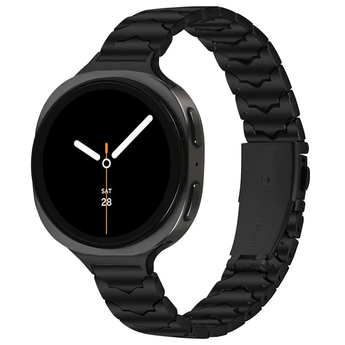 Bat Design Black Watch Strap for Samsung Galaxy Watch8 44mm / 40mm / 8 Classic 46mm Stainless Steel Adjustable Band with Folding Clasp - 3
