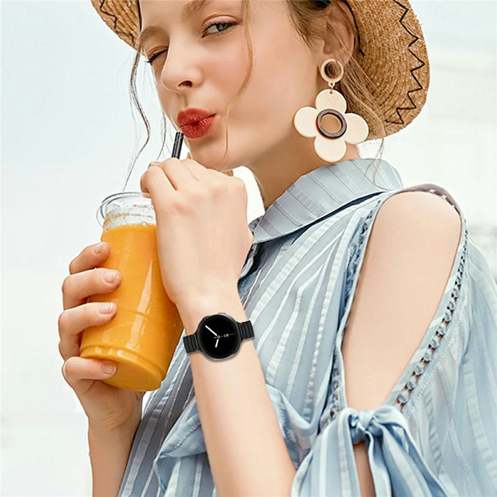 Bat Design Black Watch Strap for Samsung Galaxy Watch8 44mm / 40mm / 8 Classic 46mm Stainless Steel Adjustable Band with Folding Clasp - 5