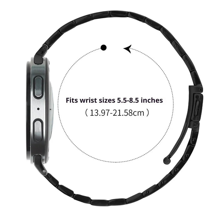 Bat Design Black Watch Strap for Samsung Galaxy Watch8 44mm / 40mm / 8 Classic 46mm Stainless Steel Adjustable Band with Folding Clasp - 6