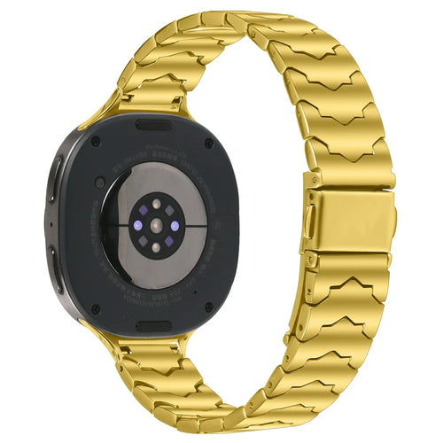 Bat Design Electroplate Color Watch Strap for Samsung Galaxy Watch8 44mm / 40mm / 8 Classic 46mm Stainless Steel Adjustable Band with Folding Clasp - Gold - 1