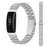 Bat Design Silver Watch Strap for Fitbit Inspire / Inspire 2 / Inspire HR Stainless Steel Adjustable Band with Folding Clasp - 2