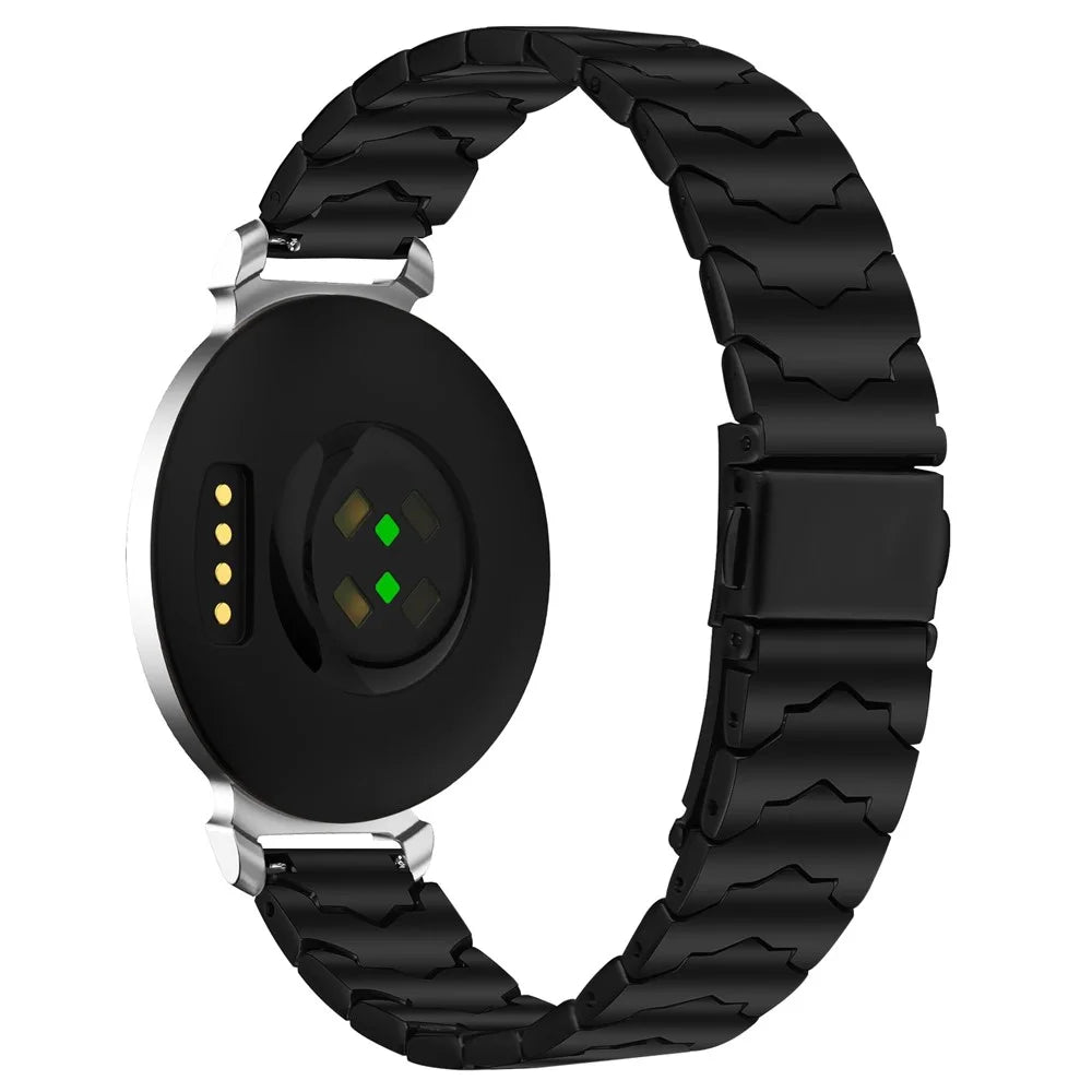 Bat Design Black Watch Strap for Garmin Lily 2 Stainless Steel Adjustable Band with Folding Clasp - 1