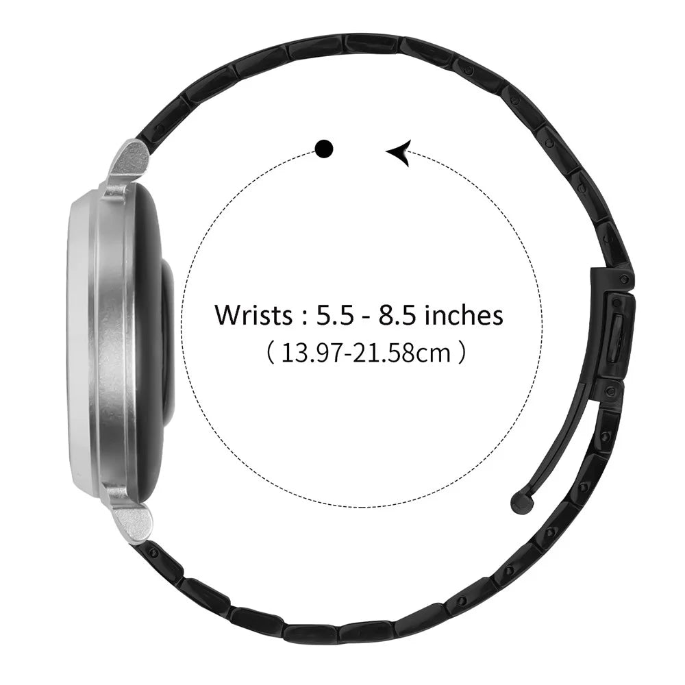 Bat Design Black Watch Strap for Garmin Lily 2 Stainless Steel Adjustable Band with Folding Clasp - 5