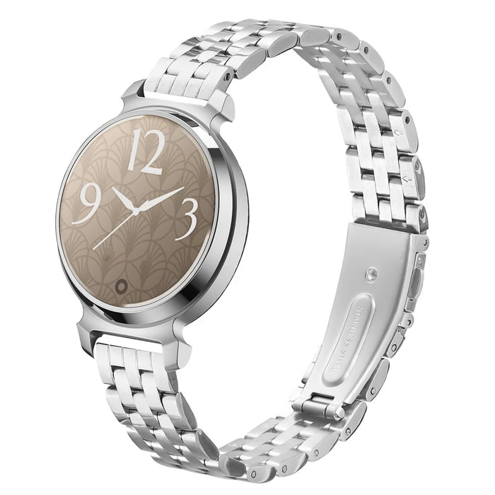 Slim 5-Bead Watch Band for Garmin Lily 2 Stainless Steel Silver Strap - 2