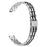 Slim 5-Bead Watch Band For Garmin Lily 2 Stainless Steel Strap - Silver / Black - 1