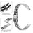 Slim 5-Bead Watch Band For Garmin Lily 2 Stainless Steel Strap - Silver / Black - 3