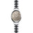For Garmin Lily 2 Electroplate Color Stainless Steel Watch Band Three-Bead Replacement Strap - Black Splicing - 3