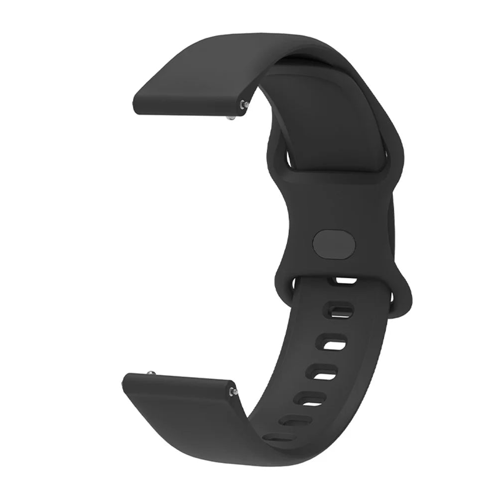 Replacement Silicone Wrist Strap Adjustable Smart Watch Band 22mm for Samsung Huawei Amazfit - Black - 2