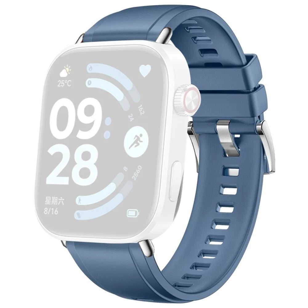 Silicone Watch Band for Xiaomi Smart Band 10 Pro / 9 Pro / 8 Pro / Redmi Watch 6 / 5 / 4 Replacement Strap Quick Release Button Design - Blue - 1